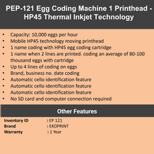 Load image into Gallery viewer, EP-121 Coding Machine - 1 Printhead
