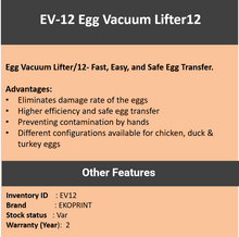 Load image into Gallery viewer, EV-12 Vacuum Lifter
