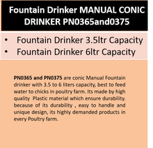 Load image into Gallery viewer, Manual Drinkers for Chicks - (3-6 Liters Capacity)
