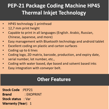 Load image into Gallery viewer, EP-21 Package Coding Machine - 1 Printhead
