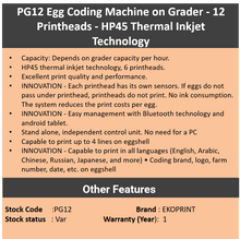 Load image into Gallery viewer, PG12 Coding Machine on Grader - 12 Printheads
