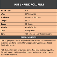 Load image into Gallery viewer, POF Shrink Roll Film
